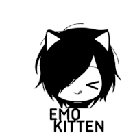 Gif animé gothique emo kitten